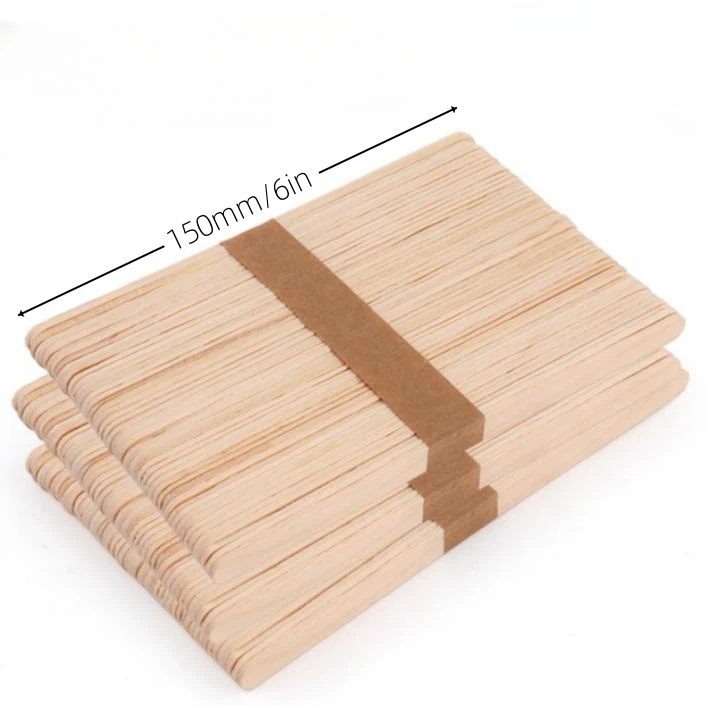 6inch Disposable Wooden Ice Cream Stick Popsicle Stick