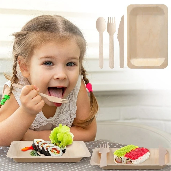 Disposable Wood Cutlery Sets