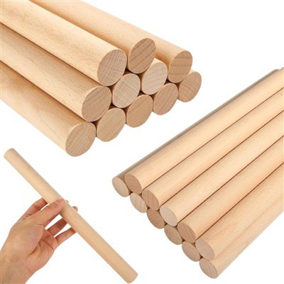 22×1350mm Wooden Dowel Rods | Long Hardwood Dowel Rods For Furniture & Craft Use
